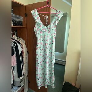 Zara Mint Green Floral Dress